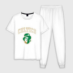 Пижама хлопковая мужская NBA Celtics, цвет: белый