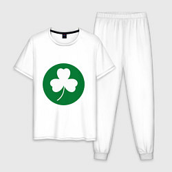 Пижама хлопковая мужская Celtics Style, цвет: белый