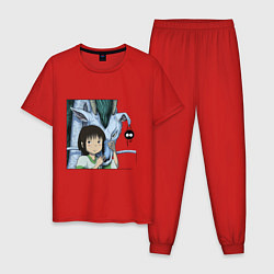 Пижама хлопковая мужская Haku & Sen, цвет: красный