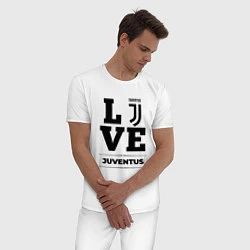 Пижама хлопковая мужская Juventus Love Классика, цвет: белый — фото 2