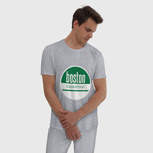 Мужская пижама Boston Basketball / Меланж – фото 3