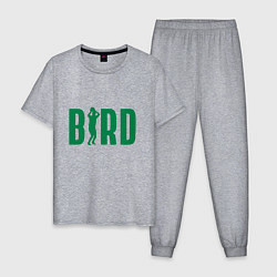 Пижама хлопковая мужская Bird -Boston, цвет: меланж