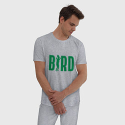 Пижама хлопковая мужская Bird -Boston, цвет: меланж — фото 2