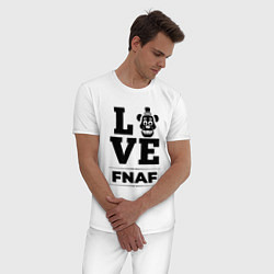 Пижама хлопковая мужская FNAF Love Classic, цвет: белый — фото 2