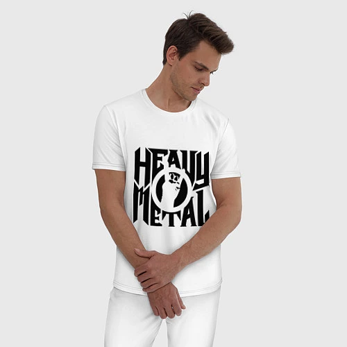 Мужская пижама Heavy metal / Белый – фото 3