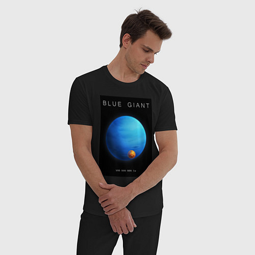 Мужская пижама Blue Giant Голубой Гигант Space collections / Черный – фото 3