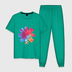 Пижама хлопковая мужская RHCP Color, цвет: зеленый