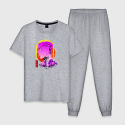 Пижама хлопковая мужская Токийские мстителиTokyo Revengers, цвет: меланж