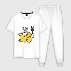 Пижама хлопковая мужская Wu-Tang Is For The Children, цвет: белый