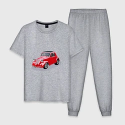 Пижама хлопковая мужская Фиат 500 Topolino, цвет: меланж