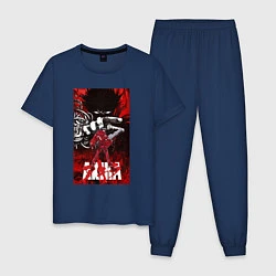 Пижама хлопковая мужская Akira anime cyberpunk, цвет: тёмно-синий