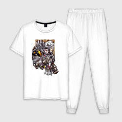 Пижама хлопковая мужская Примарх Пертубаро, цвет: белый