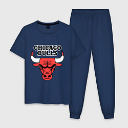 Пижама хлопковая мужская Chicago Bulls, цвет: тёмно-синий