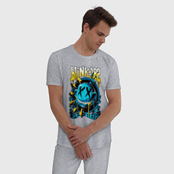 Пижама хлопковая мужская Blink 182 - 20 years, цвет: меланж — фото 2