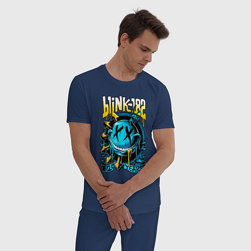 Мужская пижама Blink 182 - 20 years / Тёмно-синий – фото 3