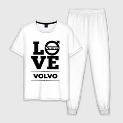 Пижама хлопковая мужская Volvo Love Classic, цвет: белый