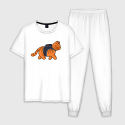 Мужская пижама Минималистичны котик из stray
