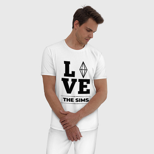 Мужская пижама The Sims love classic / Белый – фото 3