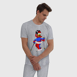 Пижама хлопковая мужская Глупый сексуальный Фландерс, цвет: меланж — фото 2