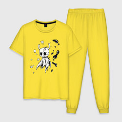 Пижама хлопковая мужская Hollow Knight game, цвет: желтый