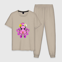 Мужская пижама Мир - Розовый Осьминог