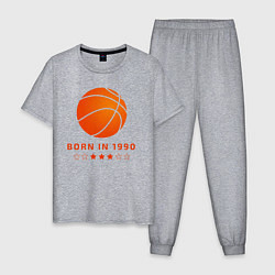Пижама хлопковая мужская Баскетболист 1990 года, цвет: меланж