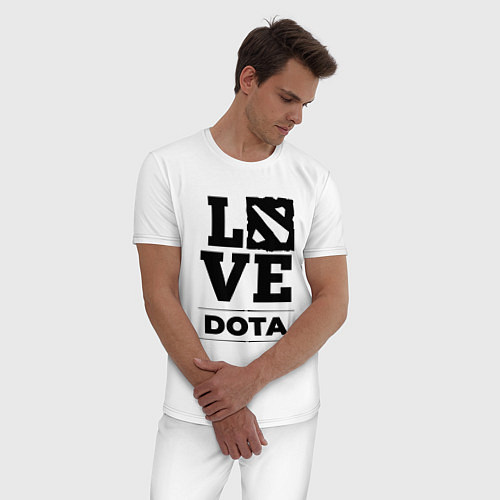 Мужская пижама Dota love classic / Белый – фото 3