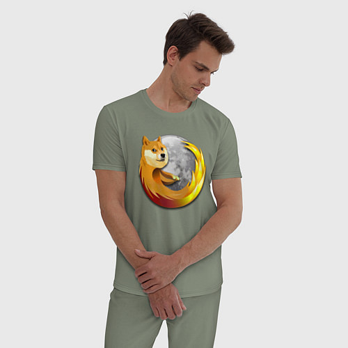 Мужская пижама Пёсик Доге охватывает планету / Авокадо – фото 3