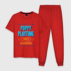 Пижама хлопковая мужская Игра Poppy Playtime pro gaming, цвет: красный