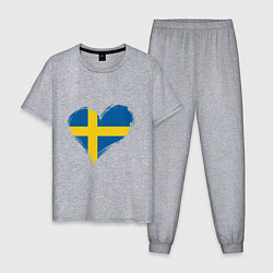 Мужская пижама Сердце - Швеция