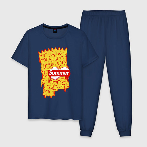 Мужская пижама Bart Simpson - Summer / Тёмно-синий – фото 1