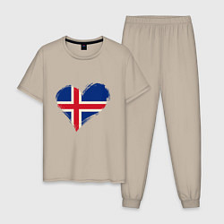 Мужская пижама Сердце - Исландия
