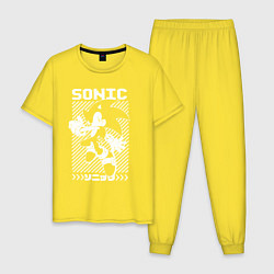 Пижама хлопковая мужская Sonic - game, цвет: желтый