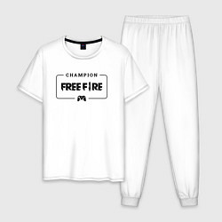 Мужская пижама Free Fire gaming champion: рамка с лого и джойстик
