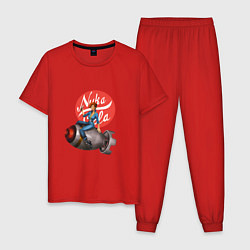 Пижама хлопковая мужская Nuka - cola bomb, цвет: красный