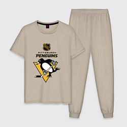 Мужская пижама Питтсбург Пингвинз НХЛ логотип
