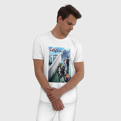 Мужская пижама Tomodachi game friends / Белый – фото 3