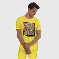 Пижама хлопковая мужская Мир Пепе, цвет: желтый — фото 2