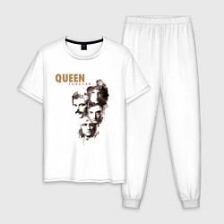 Пижама хлопковая мужская Queen-легенды сквозь ветер, цвет: белый