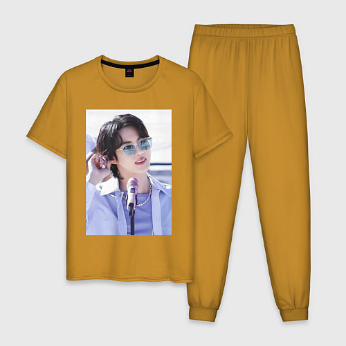 Мужская пижама Мировой красавчик Джин / Горчичный – фото 1