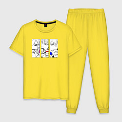 Пижама хлопковая мужская Denji Aki Power, цвет: желтый