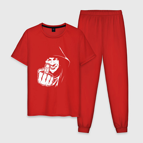 Мужская пижама Человек с факом / Красный – фото 1