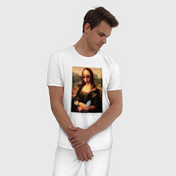 Пижама хлопковая мужская Мона Лиза modern style, цвет: белый — фото 2