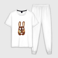 Мужская пижама Кролик с цветочком