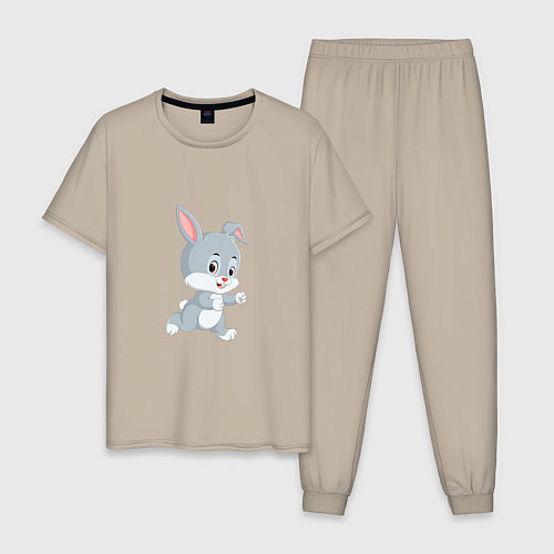 Мужская пижама Bunny Run / Миндальный – фото 1