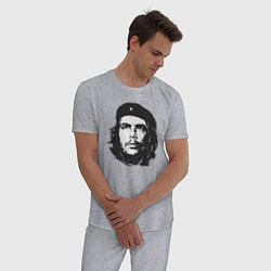 Пижама хлопковая мужская Че Гевара - рисунок, цвет: меланж — фото 2