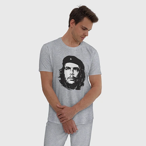 Мужская пижама Че Гевара - рисунок / Меланж – фото 3