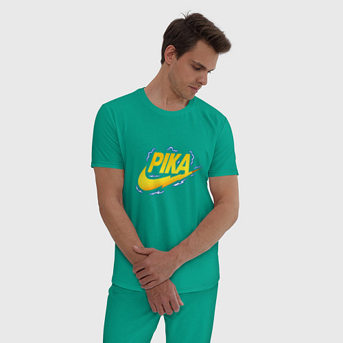 Мужская пижама Пика и молнии / Зеленый – фото 3