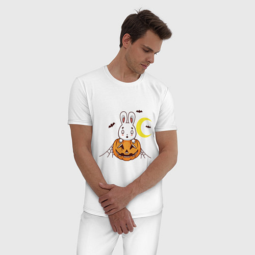 Мужская пижама Кролик - Хэллоуин / Белый – фото 3
