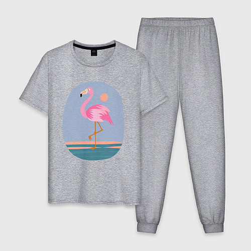 Мужская пижама Фламинго / Меланж – фото 1